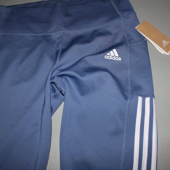 Blue Adidas Athletic Capris Size XL New - Picture 2 of 5